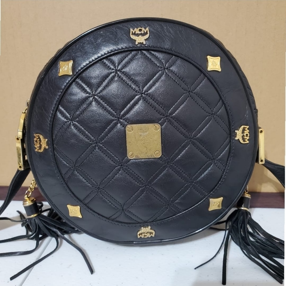 MCM ROUND QUILTED TASSEL CROSSBODY BAG - Picture 1 of 9
